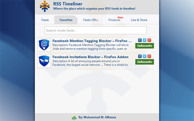 RSS Timeliner - Chrome Extension